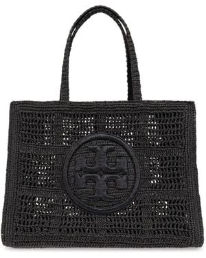 Tory Burch Ella クロシェ ハンドバッグ L - ブラック