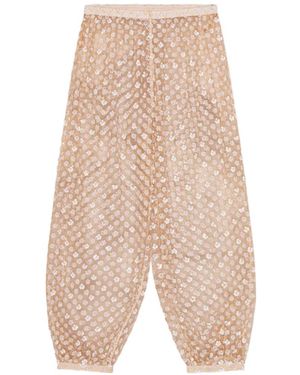 Herskind Broek Verfraaid Met Pailletten En Patchwork - Wit