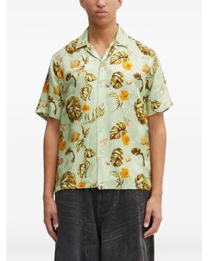 A Bathing Ape Floral Short-Sleeve Shirt - Green