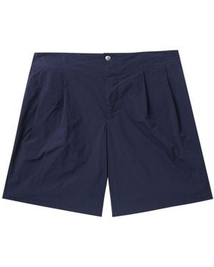 Kolor Pleated Tailored Shorts - Blue