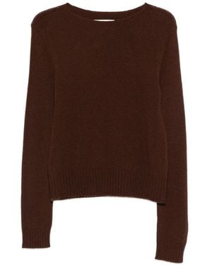 Bompard Round-Neck Jumper - Brown