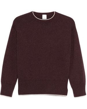 Eleventy Jersey con ribete en contraste - Morado