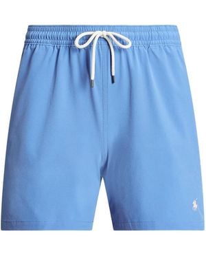 Polo Ralph Lauren Zwembroek Met Geborduurde Pony - Blauw