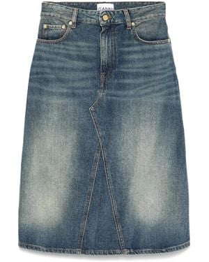 Ganni Heavy Midi Skirt - Blue