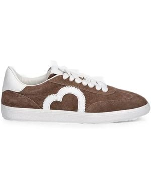 Love Moschino Heart Suede Trainers - Brown