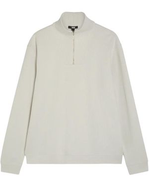 PAIGE Orion Zip Textured Sweatshirt - White