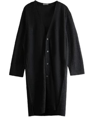 Yohji Yamamoto V-Neck Wool Cardigan - Black