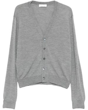 Lanvin V-Neck Button-Up Cardigan - Gray