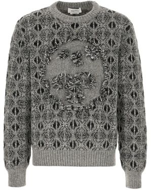 McQueen Jersey Skull Fair Isle - Gris