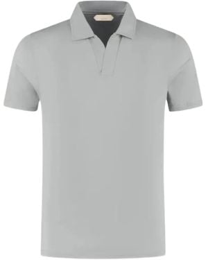 Aurélien Buttonless Short-Sleeve T-Shirt - Gray