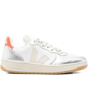 Veja V-10 Leather Trainers - White