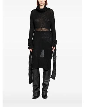 Yehuafan Jersey Con Cuello Vuelto - Negro