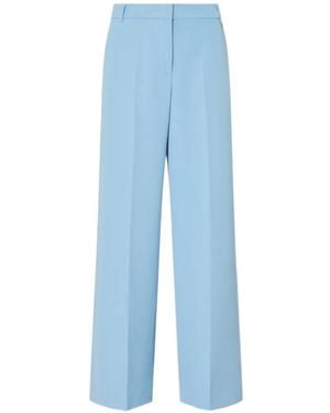 Liu Jo Pressed-Crease Wide-Leg Trousers - Blue