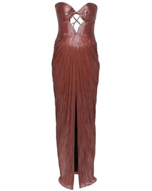 Maria Lucia Hohan Robe Longue Plissée À Découpes - Red