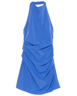 SIR. Vestido corto Sol con cuello halter - Azul