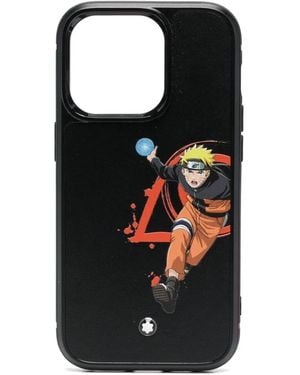 Montblanc Coque D'Iphone À Imprimé Graphique - Noir