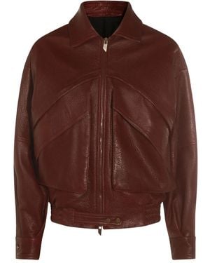 Salvatore Santoro Zip-Front Leather Jacket - Brown
