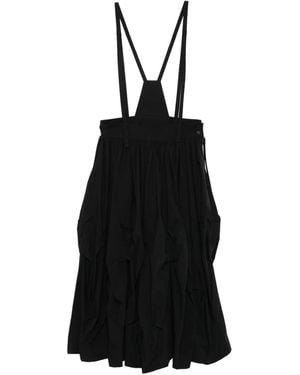 Yohji Yamamoto Jupe À Bretelles - Black