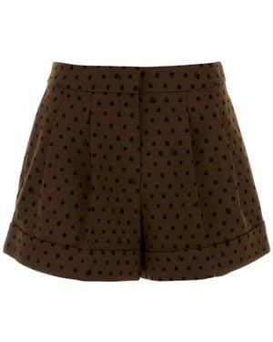 Fendi Polka-Dot Pattern Tailored Shorts - Brown