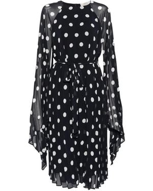 Marina Rinaldi Mrealbore Polka-Dot Pleated Midi Dress - White