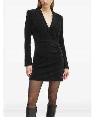 Guess Blazer-Style Wrap Mini Dress - Black