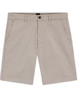 BOSS Stretch-Cotton Bermuda Shorts - White