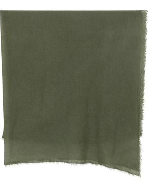 Faliero Sarti Sheralda Frayed-Edge Scarf - Green