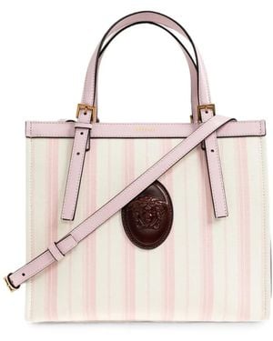 Versace Rivière Striped Tote Bag - Pink