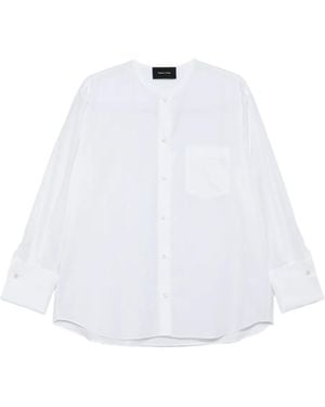 Simone Rocha Camisa con cuello mao - Blanco