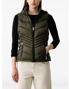 DKNY Quilted Hooded Gilet - Black