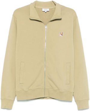 Maison Kitsuné Fox Head-Patch Sweatshirt - Natural