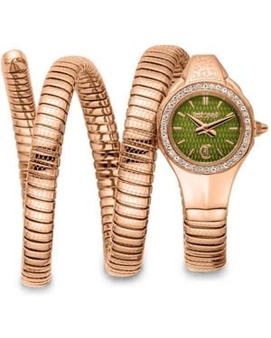 Just Cavalli Snake Mm Horloge - Groen