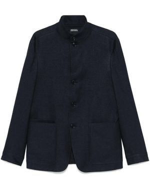 ZEGNA Twill Jacket - Blue
