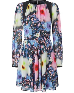 Pinko Agretti Floral-Print Mini Dress - Blue