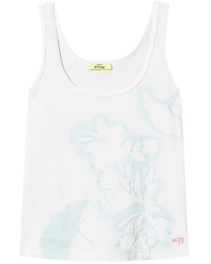 Twinset X Myfo Canotta A Fiori - Bianco