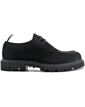Fabi Suede Derby Shoes - Black