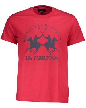 La Martina Crew-Neck T-Shirt - Red
