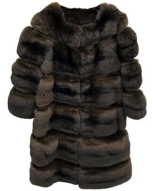 Simonetta Ravizza Panelled Faux-Fur Coat - Black