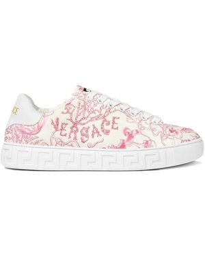 Versace Underwater Barocco Greca Trainers - Pink
