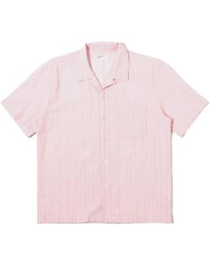 Universal Works Striped Short-Sleeve Shirt - Pink