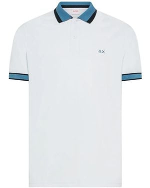 Sun 68 Polo Con Logo Bordado - Blanco