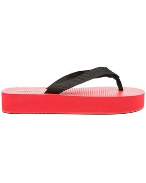 The Row Thong-Strap Flip-Flops - Red