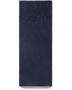 Peserico Sciarpa Con Frange E Paillettes - Blu