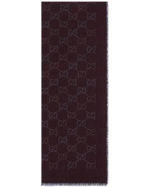 Gucci Gg Supreme Omkeerbare Sjaal - Paars
