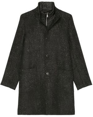 Marc O' Polo Textured-Button Coat - Black