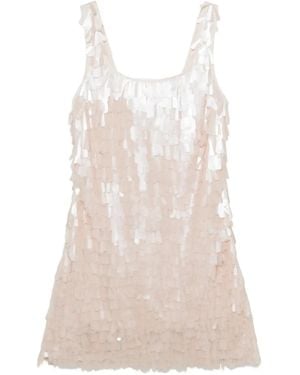 Jonathan Simkhai Robe Courte Onyx À Sequins - Blanc