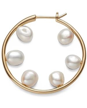 Maria Black Baroque Neo Pearl Hoop Earring - Metallic