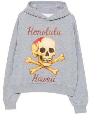Melt Printed Hoodie - Grey