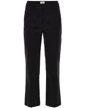 Weekend by Maxmara Velvet Cigarette Trousers - Black