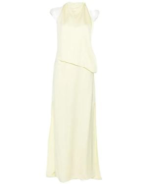 Sportmax Dolmen Asymmetric Midi Dress - White